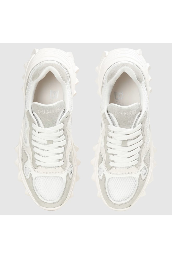 BALMAIN Women's leather sneakers white B-East