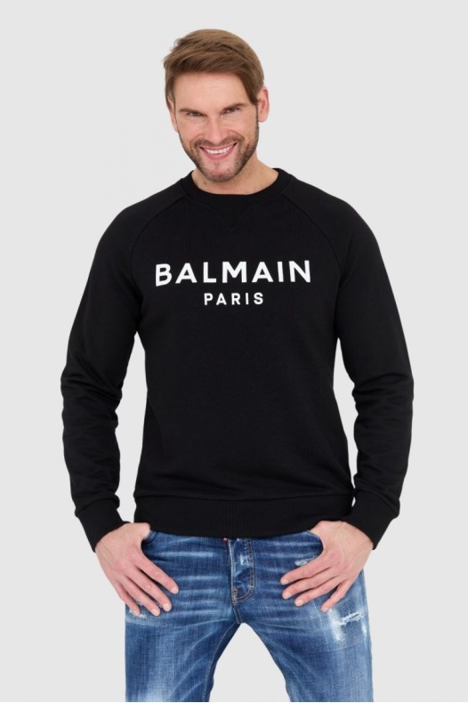BALMAIN Hanorac negru cu...