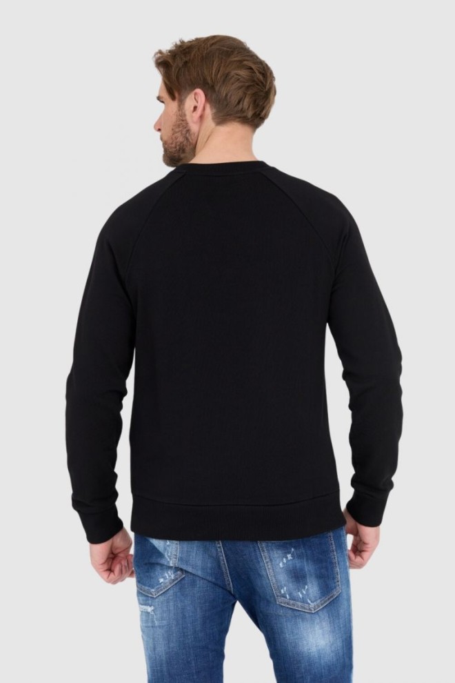 BALMAIN Black men's sweatshirt with logo