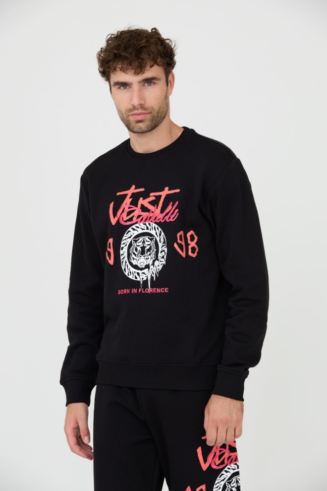 JUST CAVALLI Tricou negru pentru bărbați R 1998 Dripp
