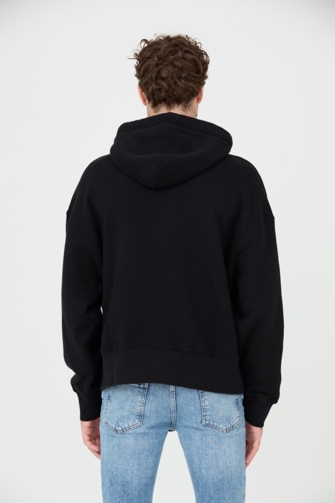 PALM ANGELS Hanorac cu glugă cu glugă White Shark negru pentru bărbați