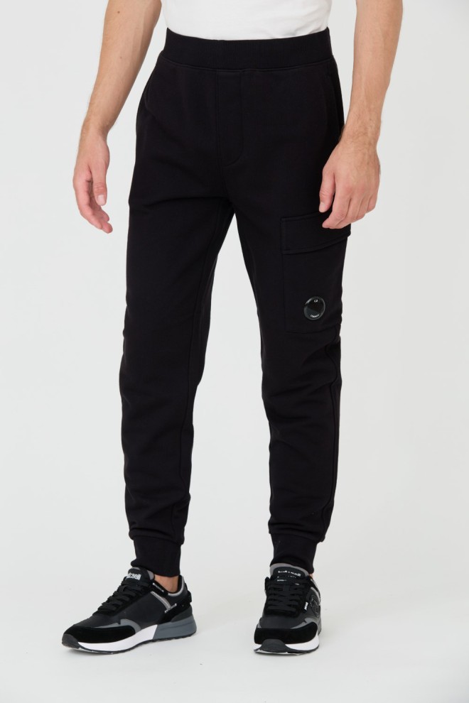 C.P. COMPANY Black Cargo Sweatpants Pant