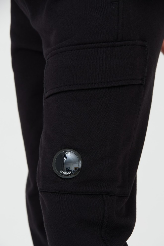 C.P. COMPANY Black Cargo Sweatpants Pant