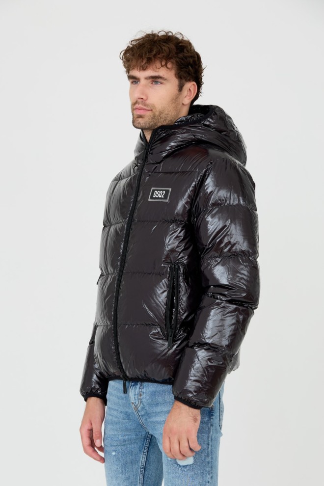 DSQUARED2 Jachetă neagră Puff Kaban pentru bărbați