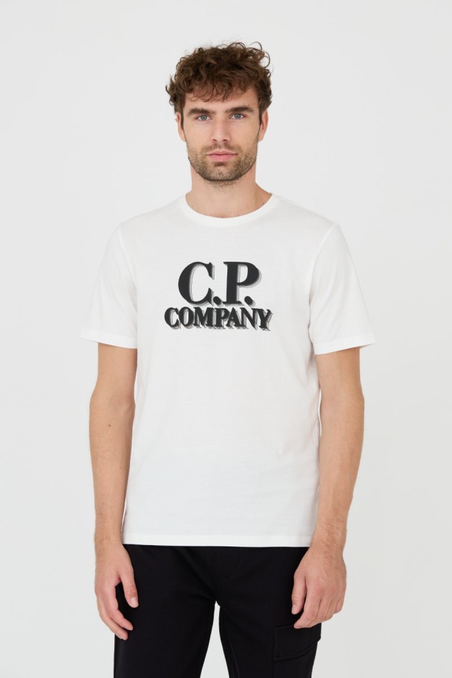 Біла футболка з коротким рукавом C.P. COMPANY