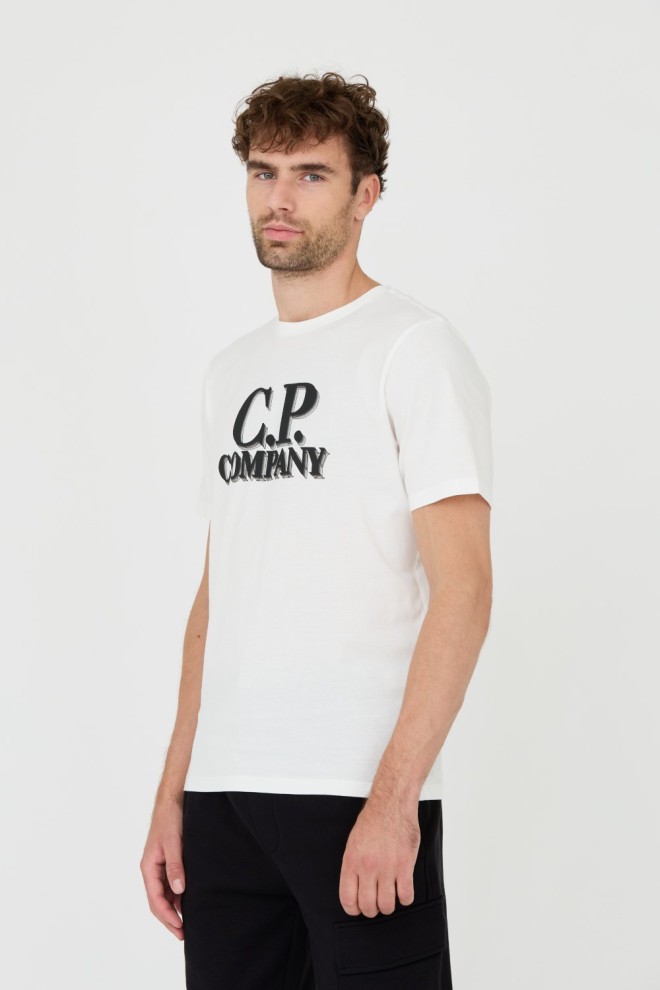 C.P. COMPANY White Short Sleeve T-Shirt