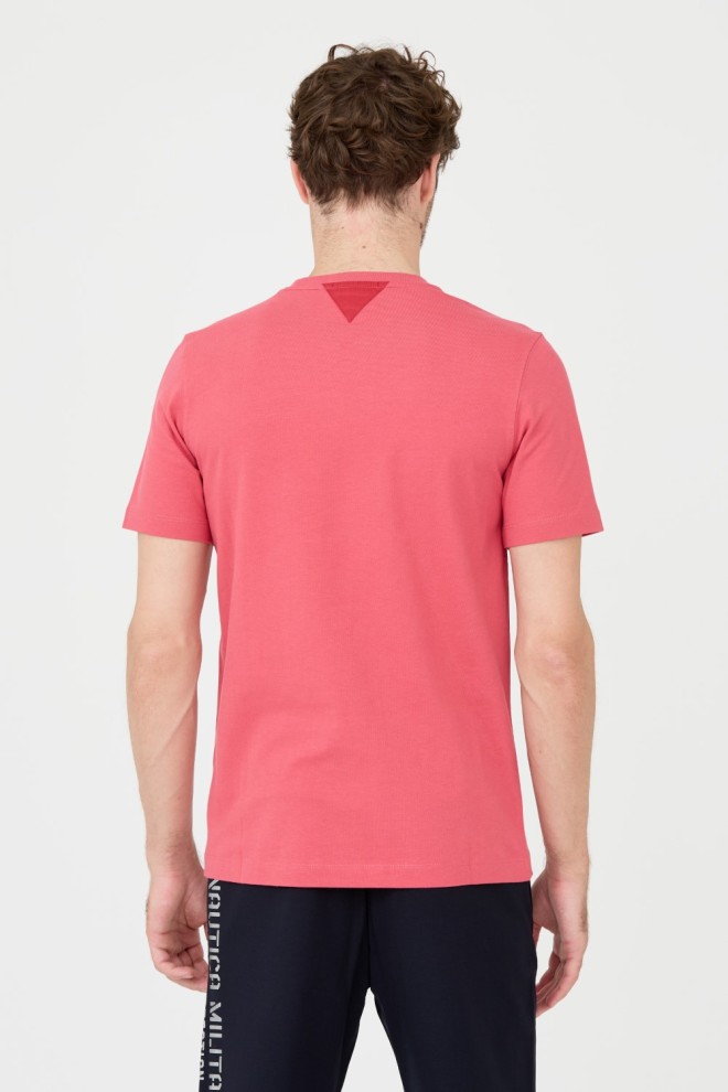 AERONAUTICA MILITARE Tricou roz din bumbac pentru bărbați
