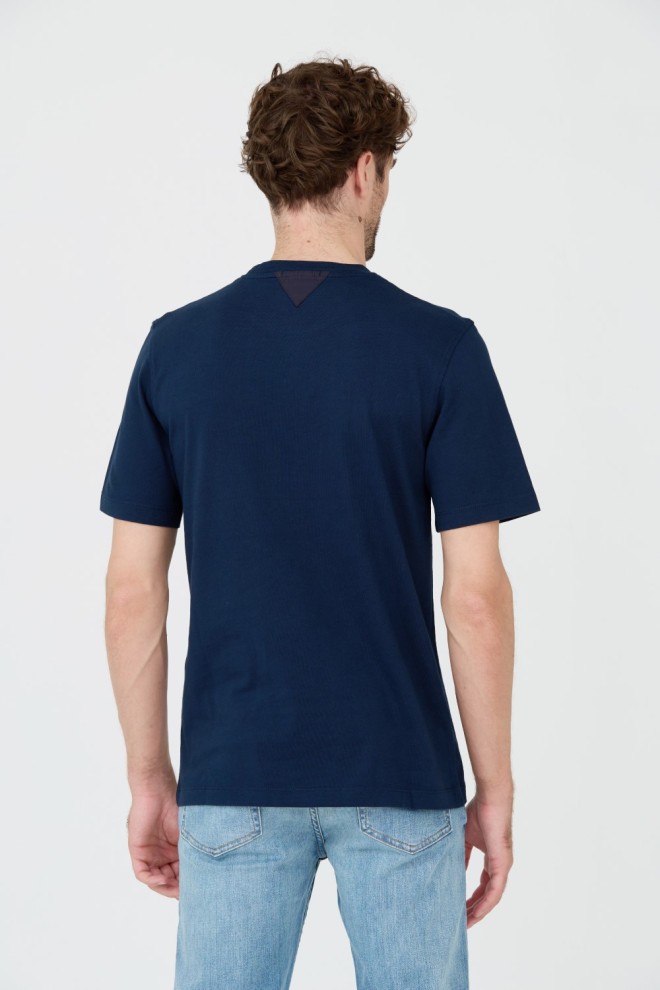 AERONAUTICA MILITARE Navy blue cotton men's t-shirt