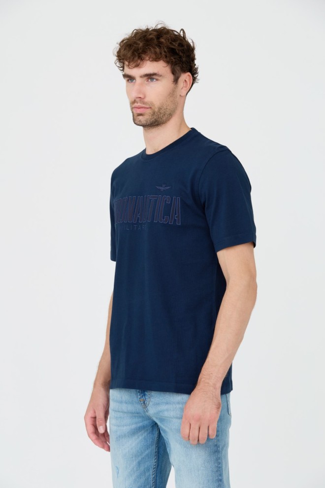 AERONAUTICA MILITARE Granatowy t-shirt