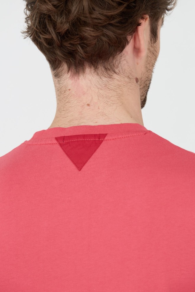 AERONAUTICA MILITARE Różowy bawełniany męski t-shirt