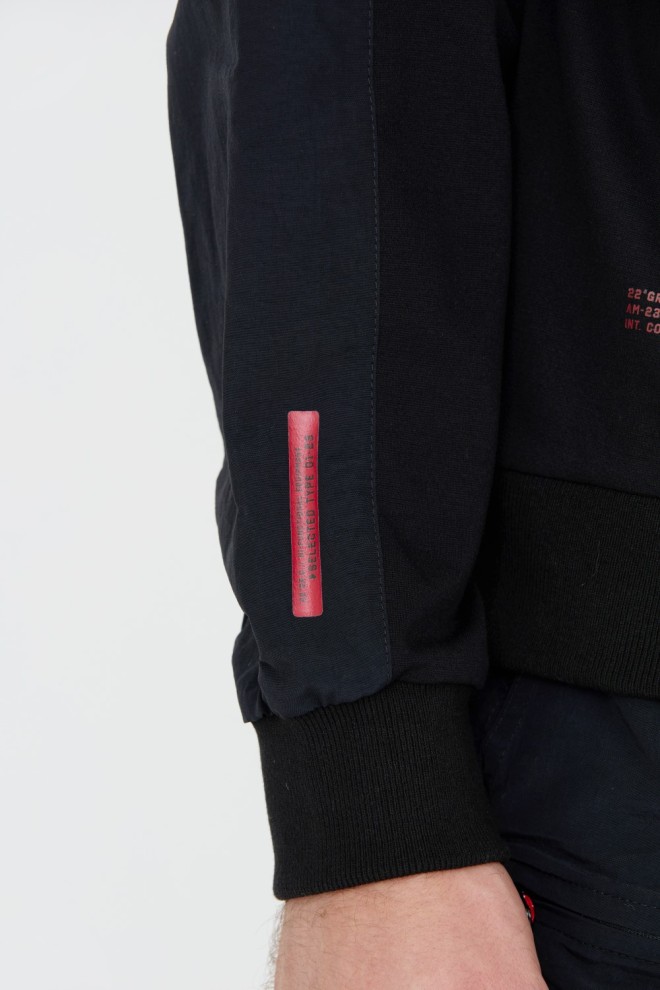 AERONAUTICA MILITARE Tricou negru pentru bărbați