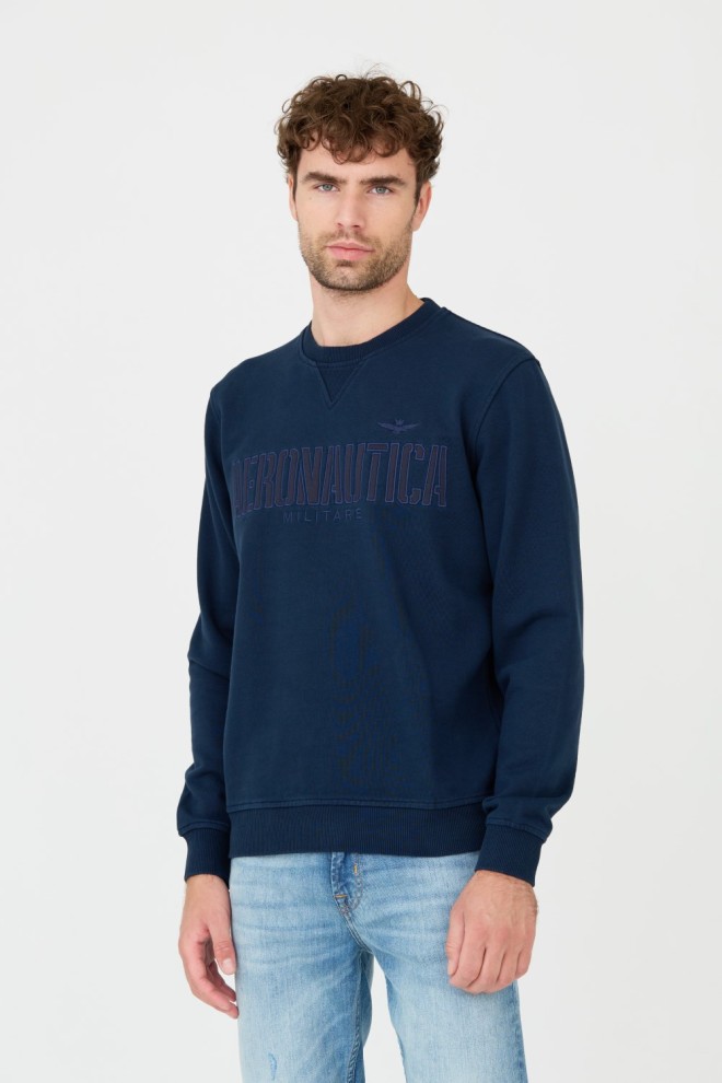 AERONAUTICA MILITARE Men's navy blue sweatshirt