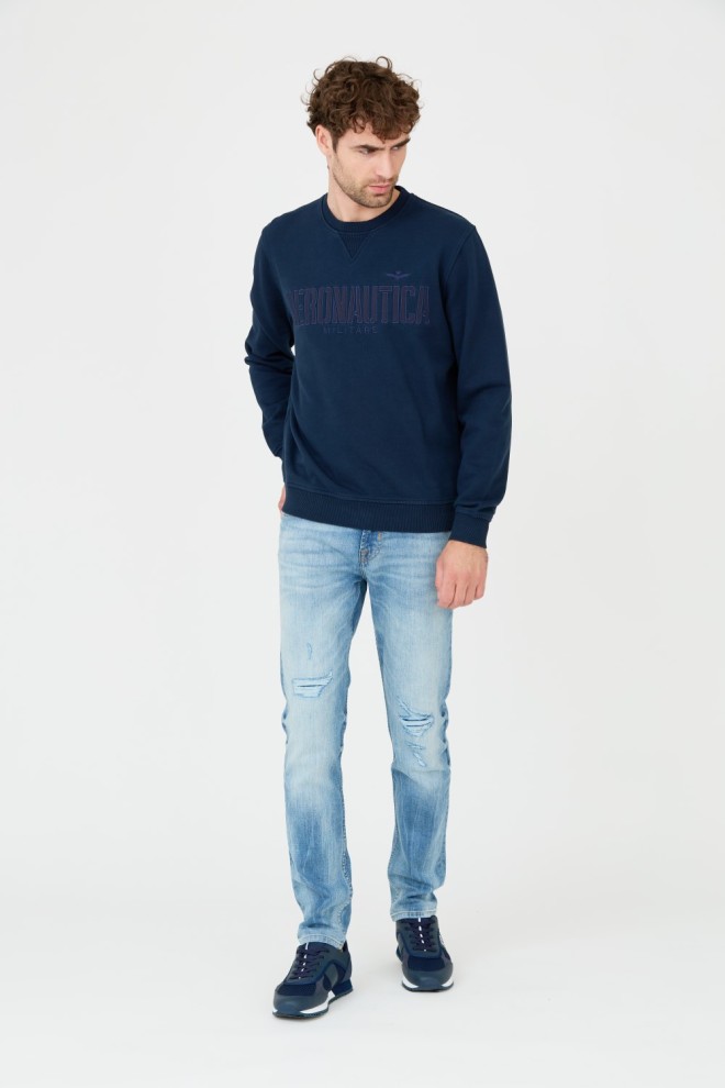 AERONAUTICA MILITARE Men's navy blue sweatshirt