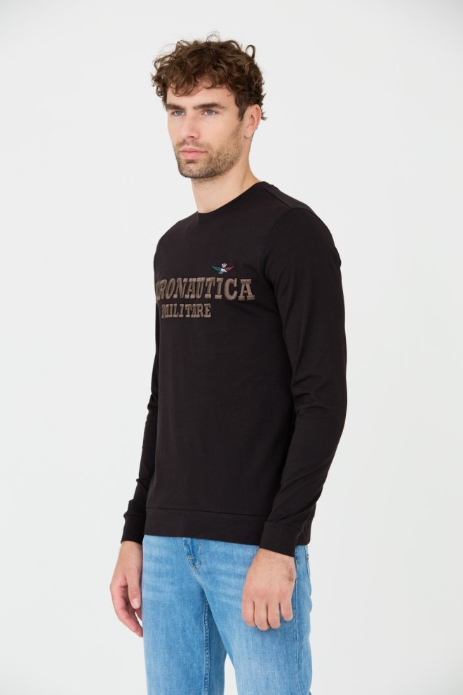 AERONAUTICA MILITARE Czarny longsleeve