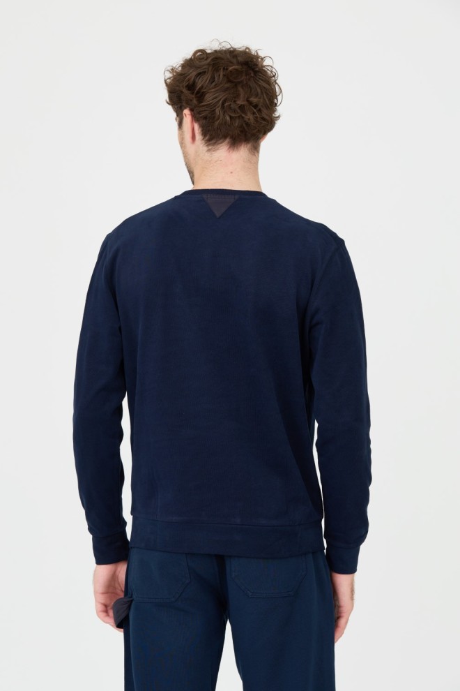 AERONAUTICA MILITARE Bărbați albastru marin bumbac longsleeve