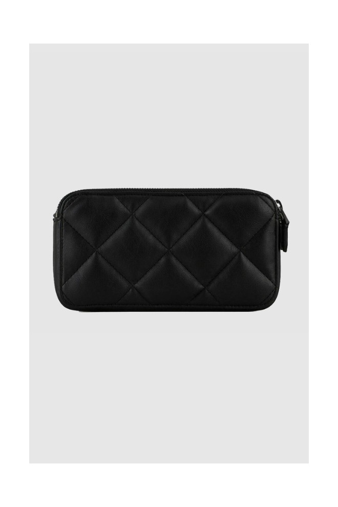 EMPORIO ARMANI Small black quilted chain handbag