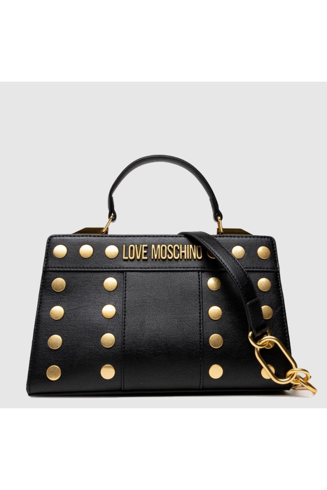 LOVE MOSCHINO Маленька чорна сумочка із золотими заклепками