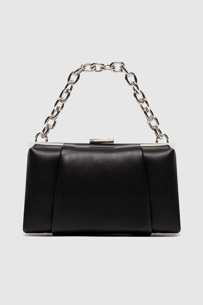 VALENTINO Geantă neagră mini cu lanț