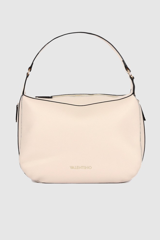 VALENTINO Arepa hobo handbag in ecru color