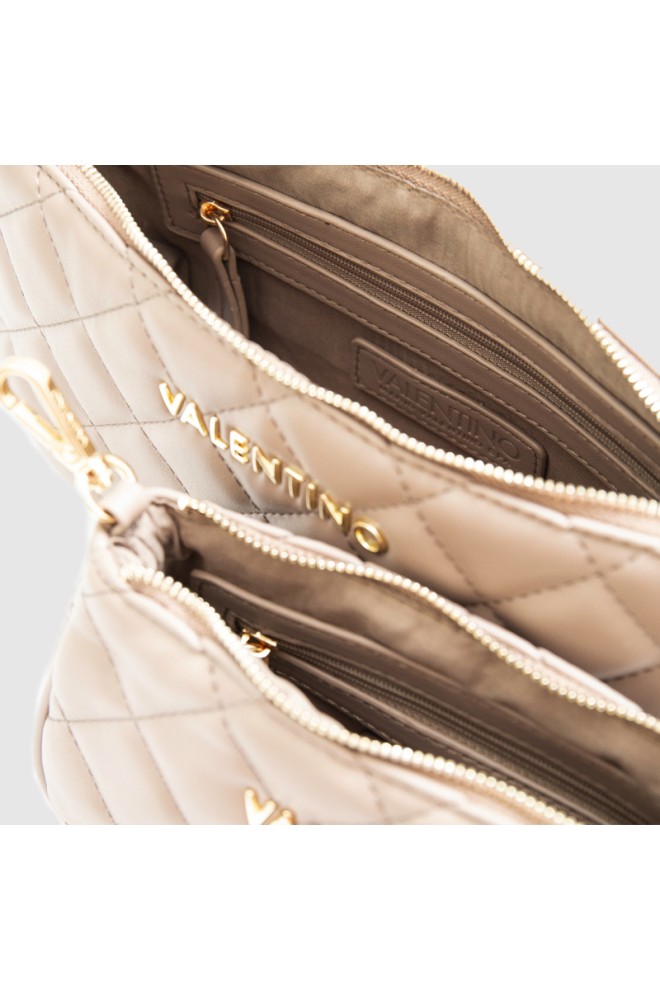 VALENTINO Geantă crossbody Double ocarina în taupe