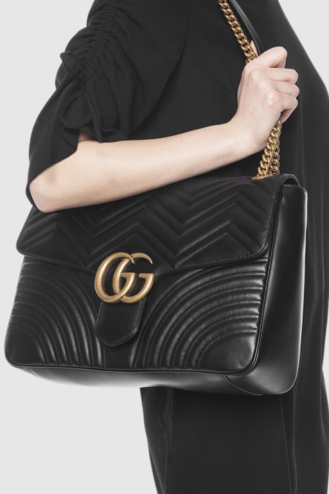 Шкіряна велика сумка GUCCI GG Marmont