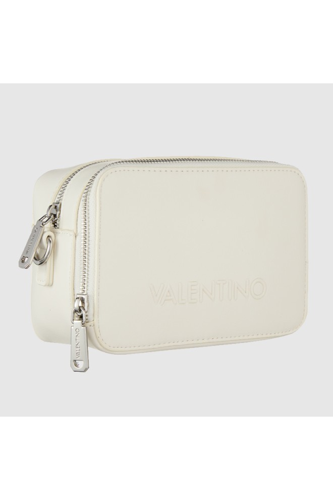 VALENTINO Ecru torebka dwukomorowa z regulowanym paskiem holiday re camera bag