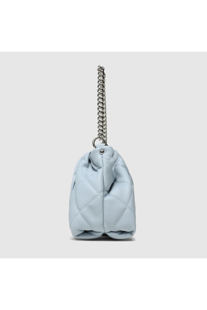 VALENTINO încrețit matlasat albastru ocarina reciclare pochette geantă de mână