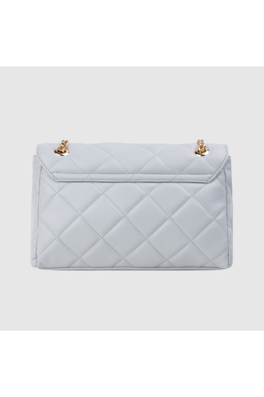 VALENTINO Grey quilted postbag