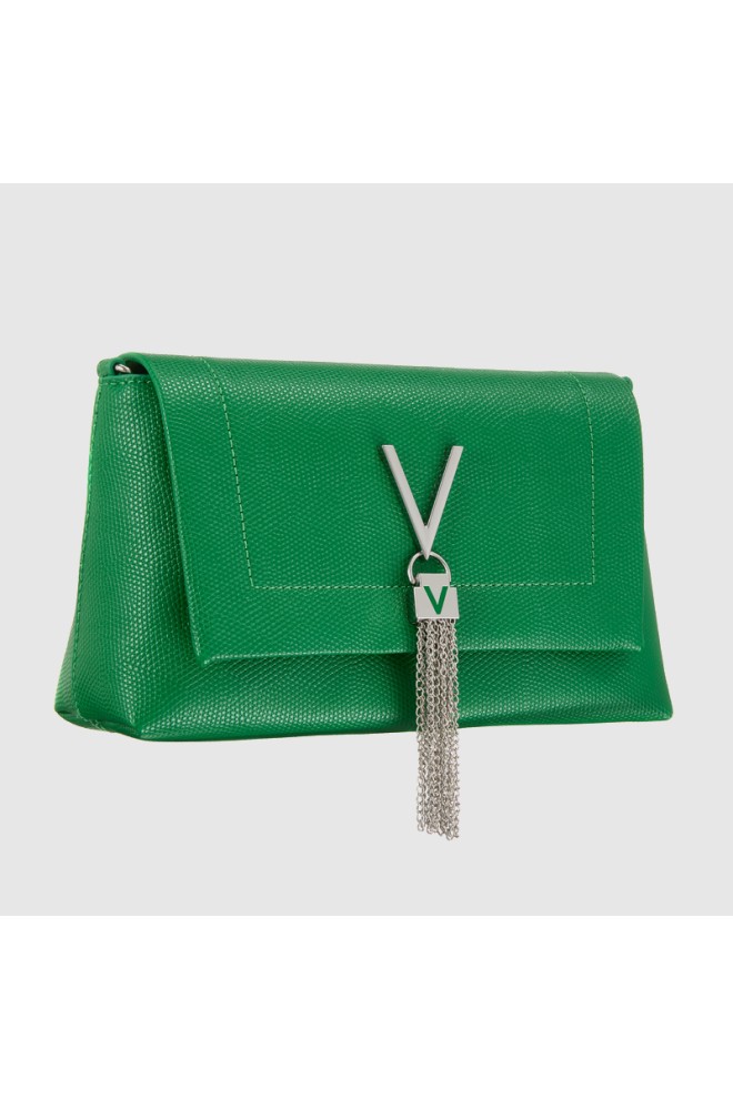 VALENTINO Green handbag with decorative V oceania re satchel