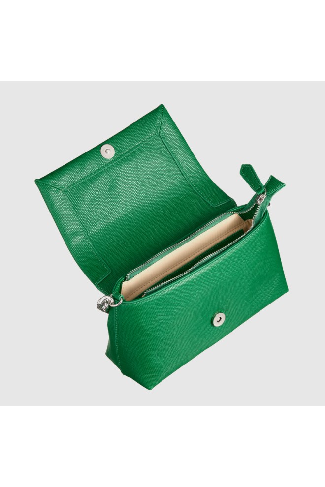 VALENTINO Green geantă de mână cu V oceania decorative re satchel