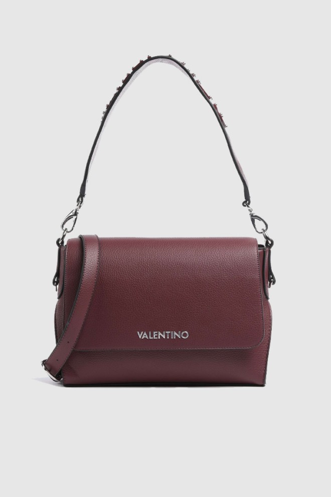 VALENTINO Large burgundy haggis mailbag