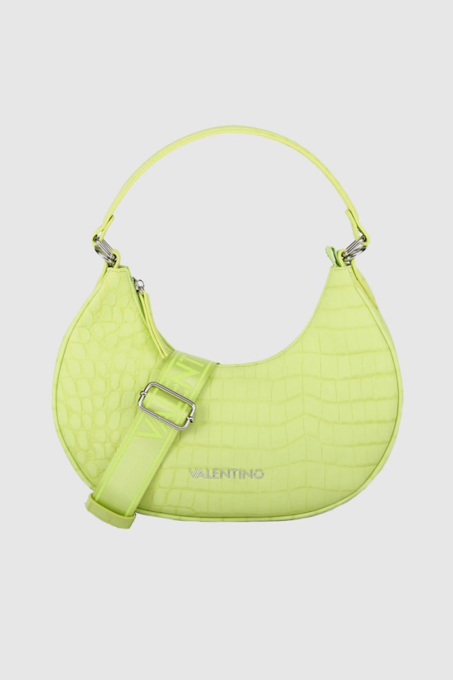 VALENTINO Yellow moon shaped coconut hobo bag