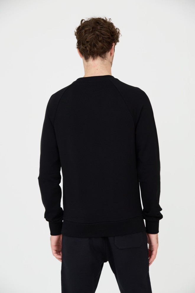 BALMAIN Black Printed Sweatshirt