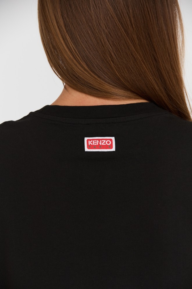 KENZO Tricou negru pentru femei cu imprimeu "TIGER VARSITY