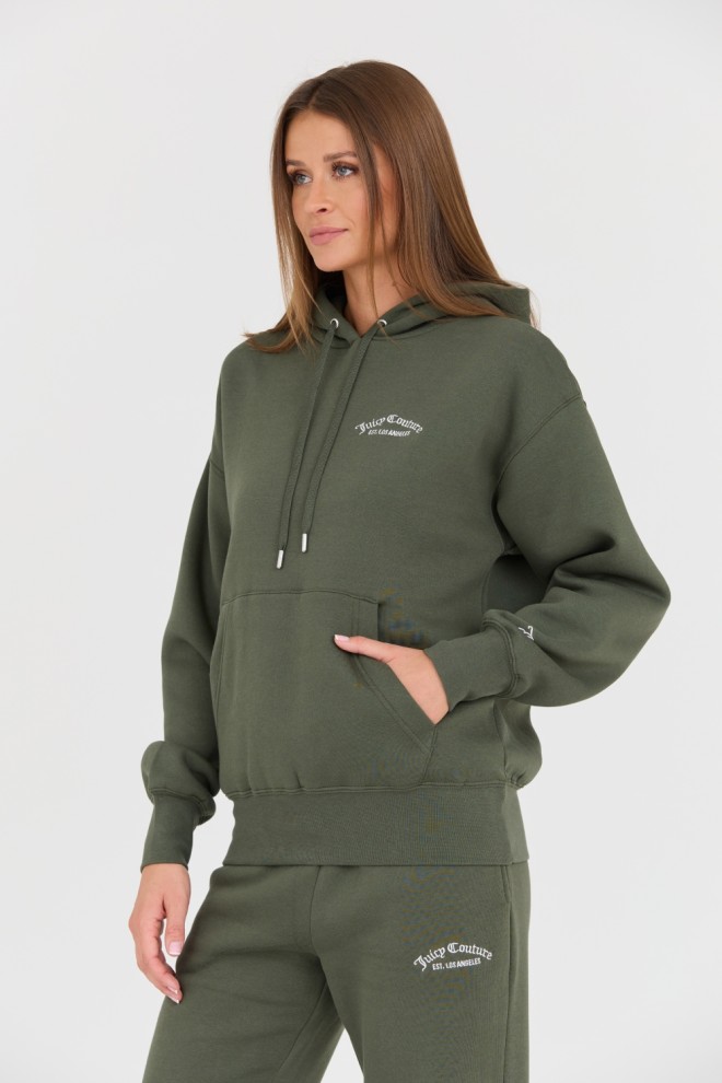 JUICY COUTURE Hoodie Queenie reciclat, verde, pentru femei