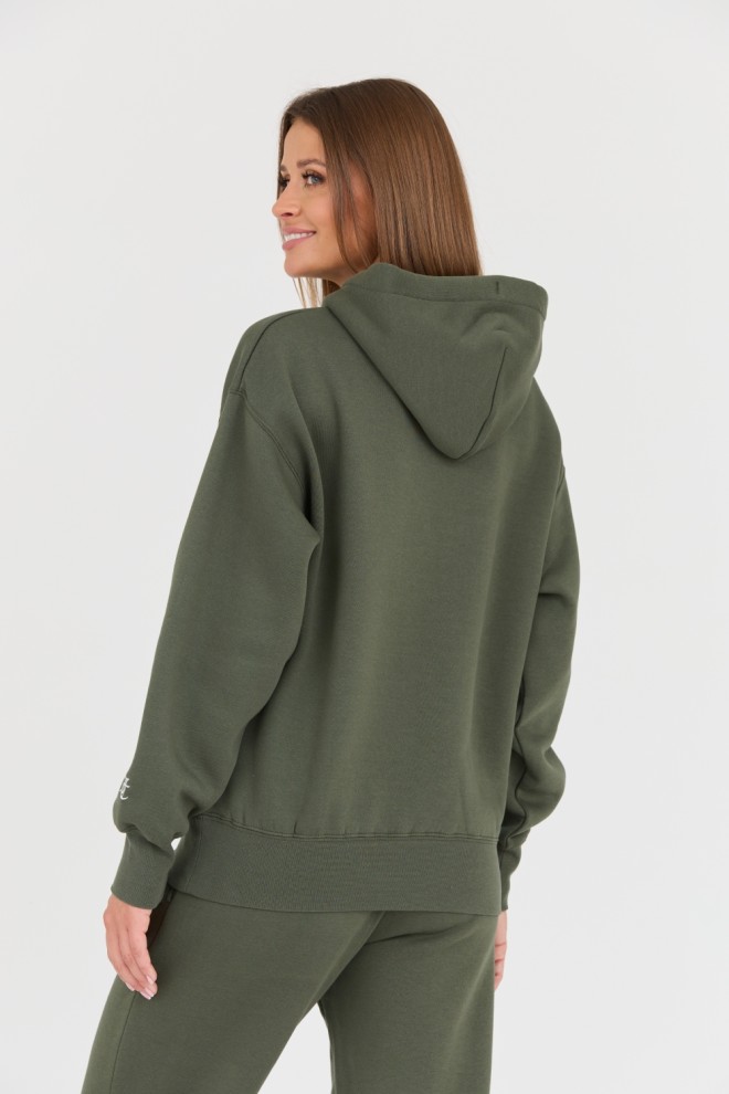 JUICY COUTURE Hoodie Queenie reciclat, verde, pentru femei