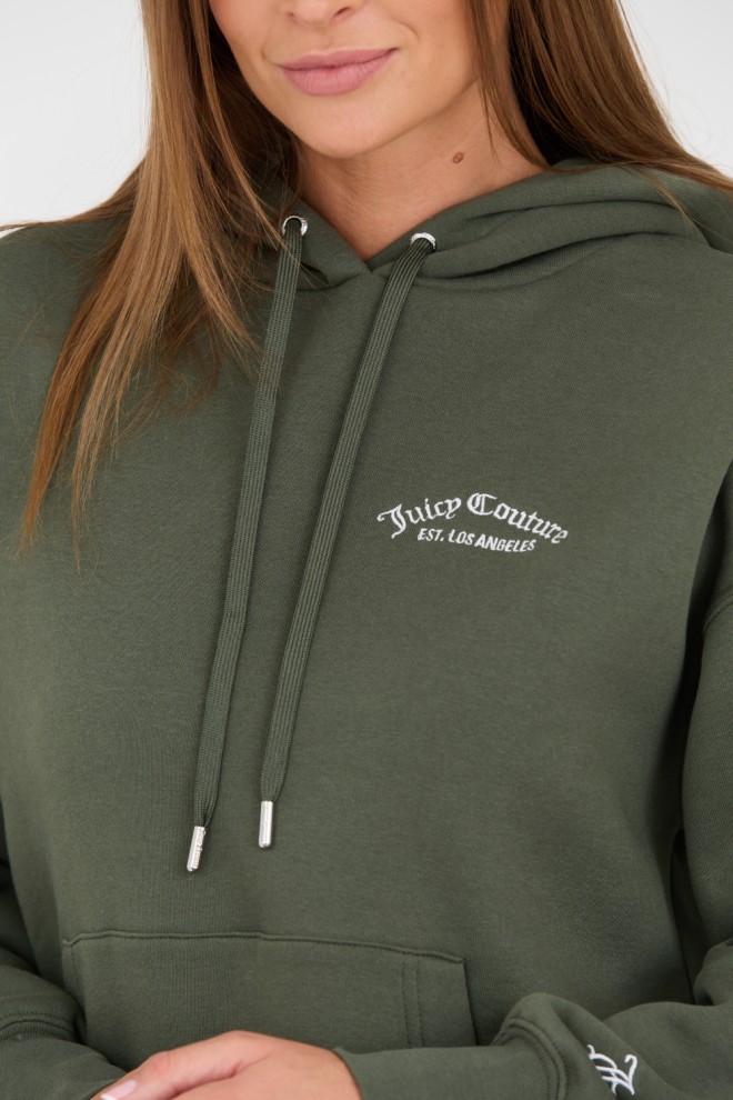 JUICY COUTURE Hoodie Queenie reciclat, verde, pentru femei