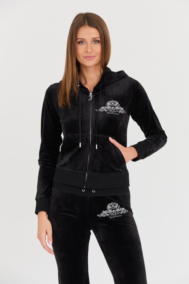 JUICY COUTURE Black Arched Metallic Sweatshirt