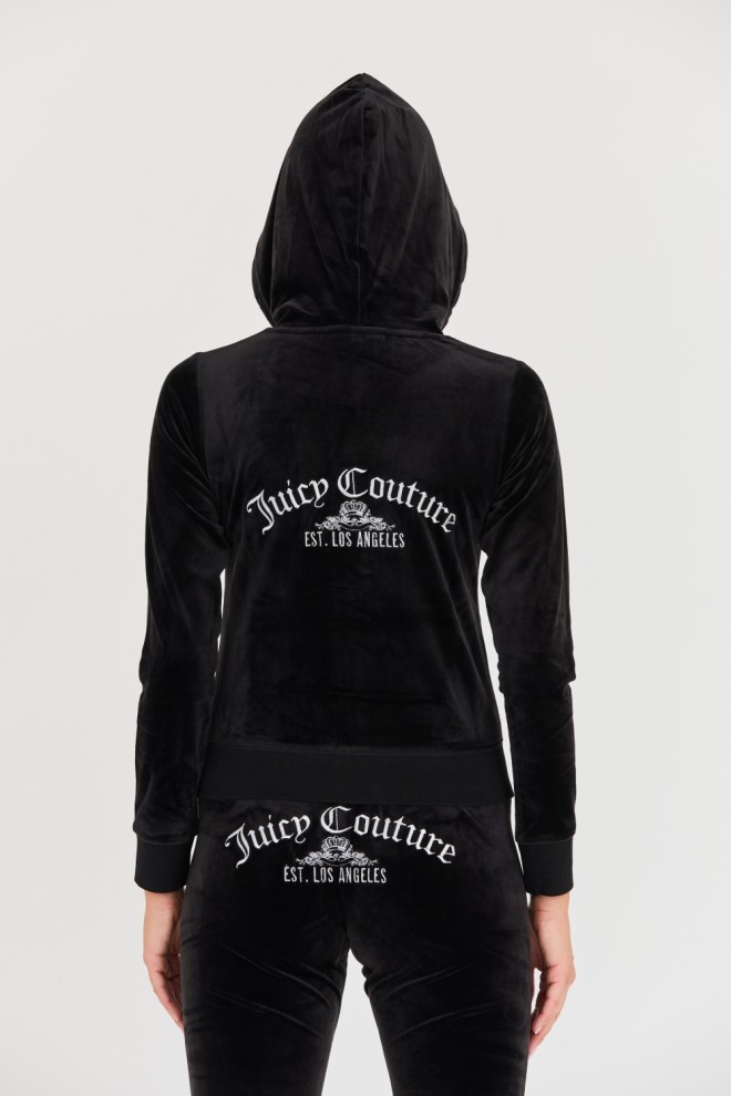 JUICY COUTURE Чорний світшот Arched Metallic