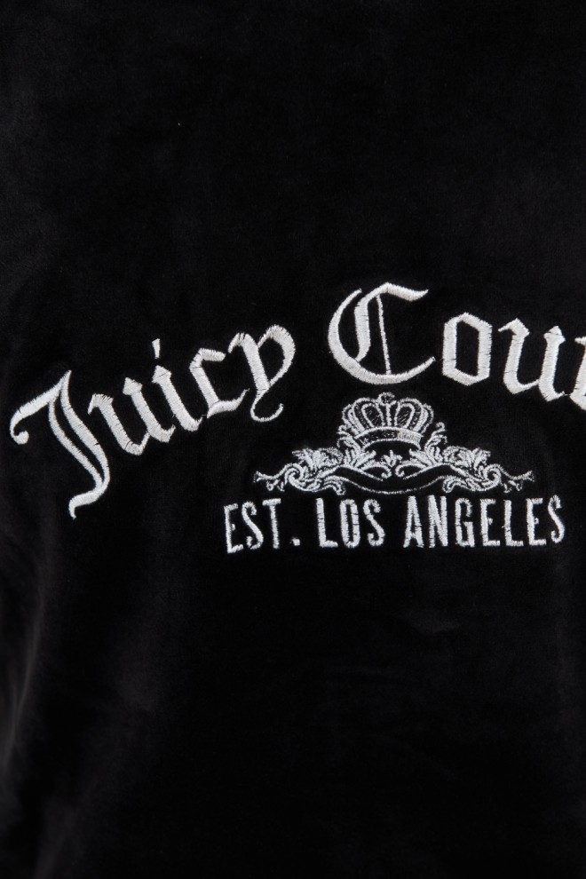 JUICY COUTURE Tricou negru arcuit metalic pentru femei