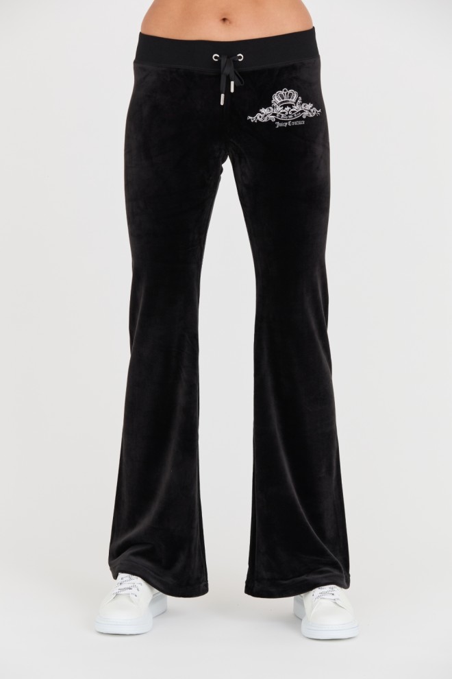 JUICY COUTURE Pantaloni Layla arcuit metalic negru pentru femei
