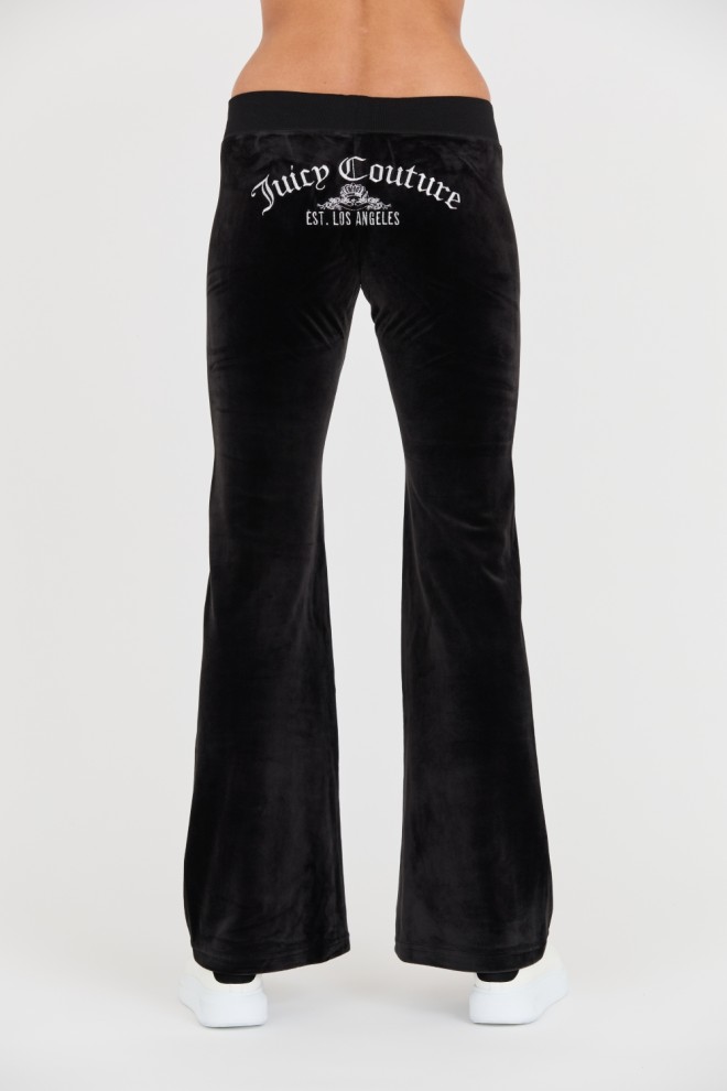 JUICY COUTURE Black Arched Metallic Layla Pants