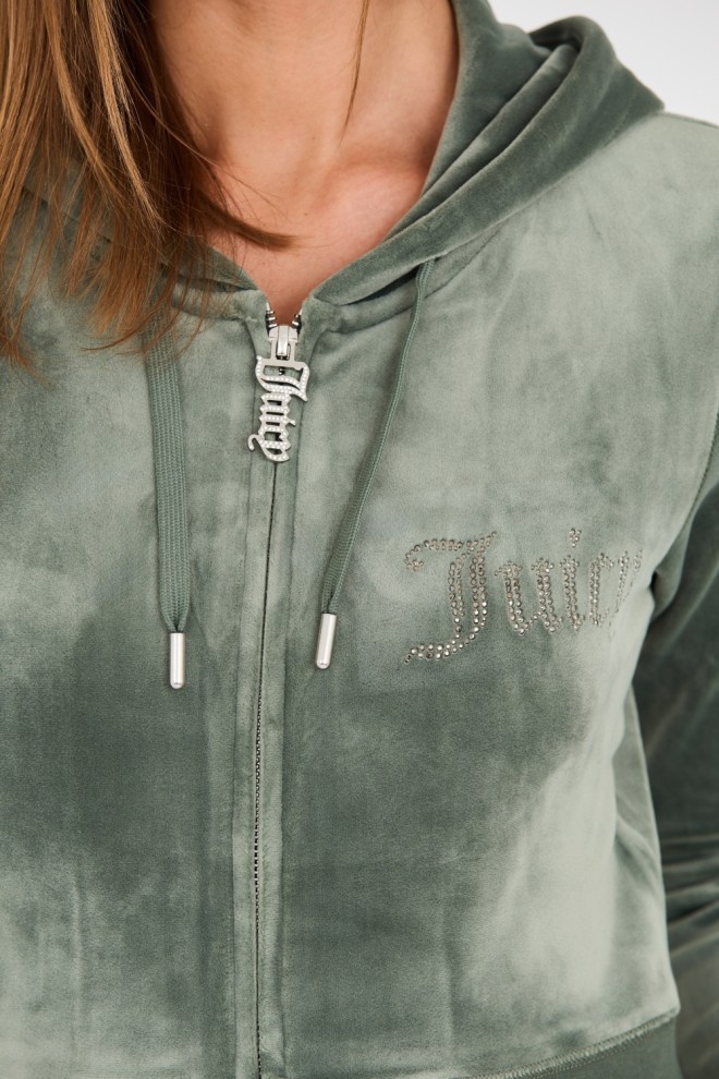 JUICY COUTURE Top de trening verde Marissa Velour pentru femei