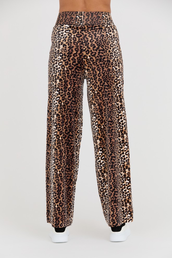 JUICY COUTURE Bexley Leopard Velour Track Pants