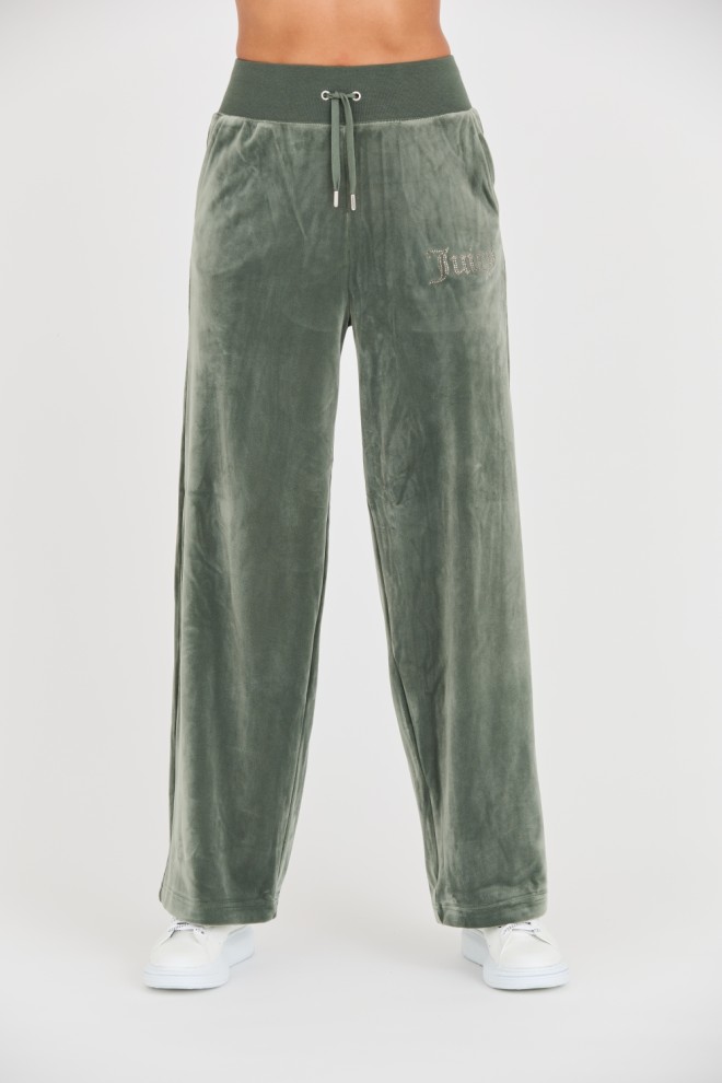 Pantaloni de trening din catifea verde Bexley pentru femei JUICY COUTURE 