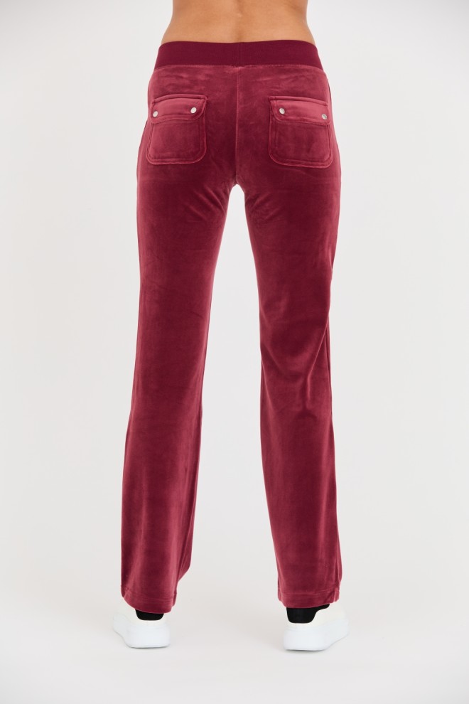 Pantaloni de trening cu buzunar Del Ray Maroon pentru femei JUICY COUTURE 