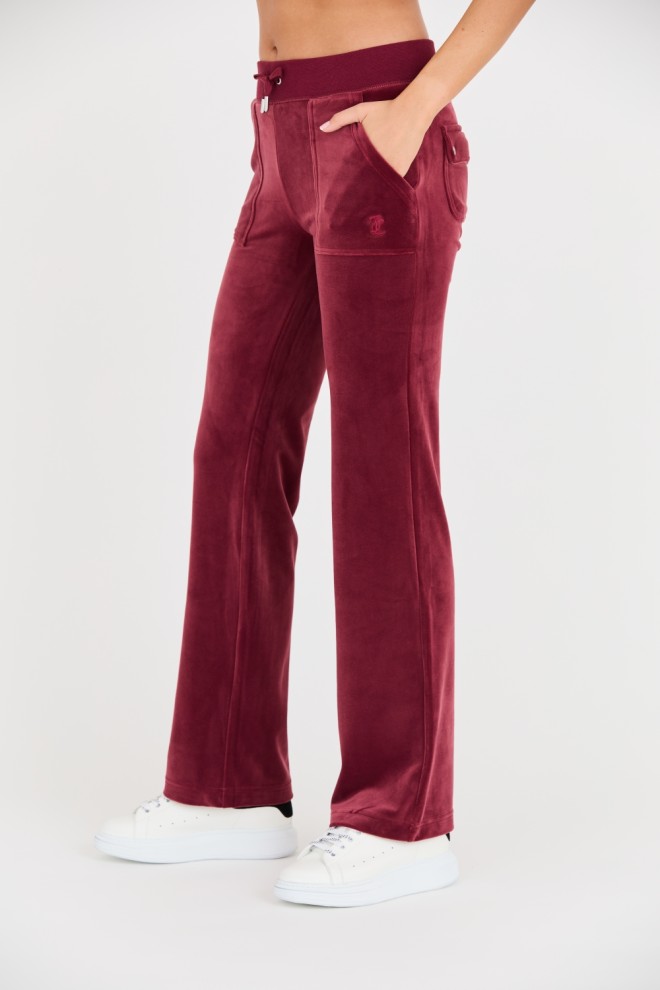 Pantaloni de trening cu buzunar Del Ray Maroon pentru femei JUICY COUTURE 