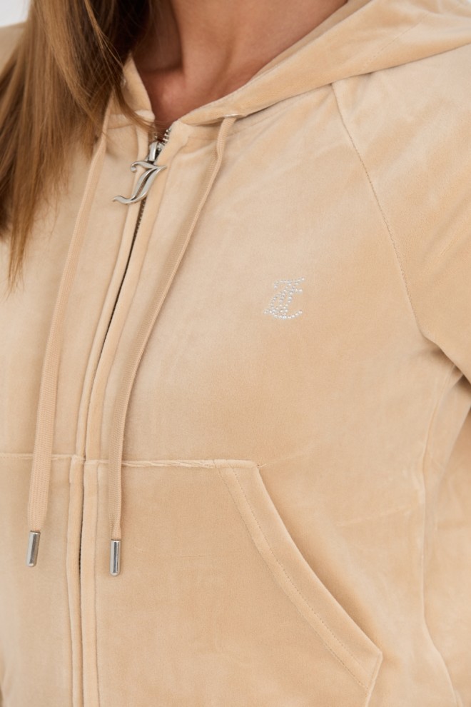 JUICY COUTURE Beige Madison Hoodie.