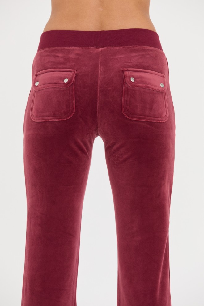 Pantaloni de trening cu buzunar Del Ray Maroon pentru femei JUICY COUTURE 
