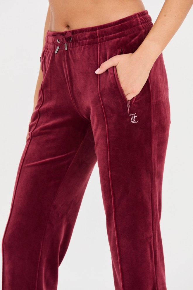 JUICY COUTURE Maroon Tina Track Pants